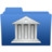 smooth navy blue library 2 Icon